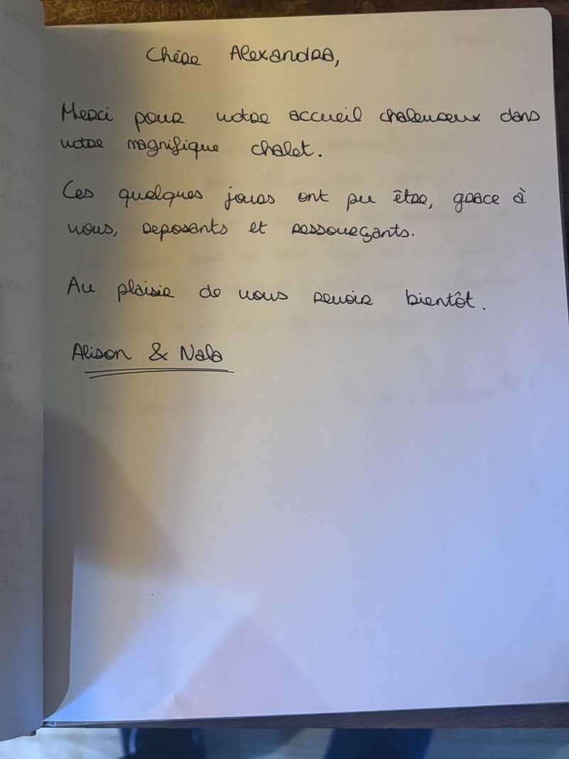 Livre d'or — Alison et Nalo